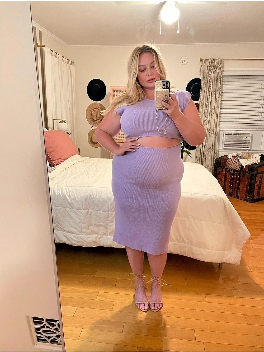 Wilfred Free Cut-Out Knit Midi Dress Purple XL